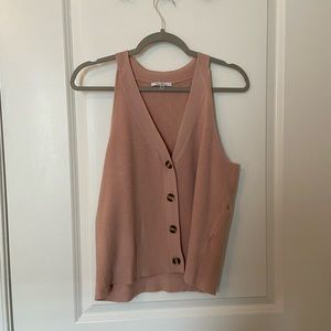 Mauve Sleeveless Sweater Vest